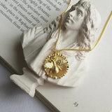 S925 Sterling Silver Coin Necklace Bee Pendant Jewelry