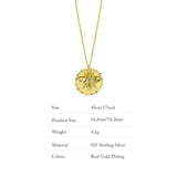 S925 Sterling Silver Coin Necklace Bee Pendant Jewelry