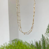 SHANICE Sterling Silver Multi-layer Beads Necklace