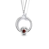 January Eternity Circle Charm Necklace Set DIY Logo Charm Necklaces