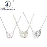 925 Silver Handcuffs Menottes Chain Necklace High Femme Jewelry