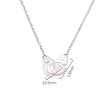 925 Silver Handcuffs Menottes Chain Necklace High Femme Jewelry