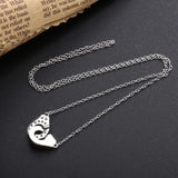 925 Silver Handcuffs Menottes Chain Necklace High Femme Jewelry