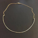925 Silver Bar Choker Necklace Minimalism Jewelry