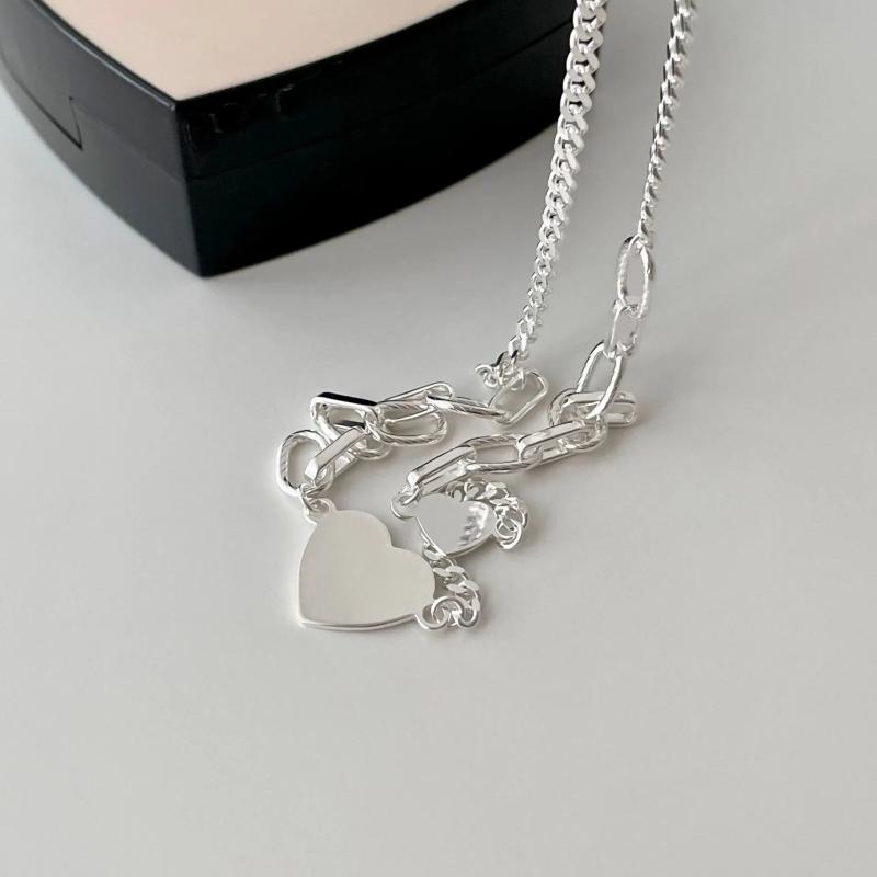 SHANICE S925 Silver Irregular Geometric Necklace for Women