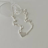 SHANICE S925 Silver Irregular Geometric Necklace for Women