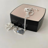 SHANICE S925 Silver Irregular Geometric Necklace for Women