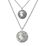 925 Silver Lion Head Coin Pendant Necklace Punk Style King Jewelry