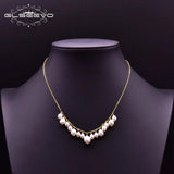 925 Silver Pearl Tassel Pendant Necklace Wedding Party Jewelry