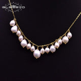 925 Silver Pearl Tassel Pendant Necklace Wedding Party Jewelry