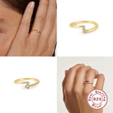 925 Sterling Silver Snake Resizable Ring Adjustable Animal Women Charm Rings