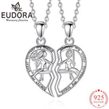 Eudora Silver Sisters Heart Necklace Set