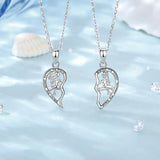 Eudora Silver Sisters Heart Necklace Set