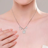 925 Sterling Silver Key Lock Pendant Necklace Wedding Jewelry