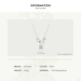 925 Sterling Silver Key Lock Pendant Necklace Wedding Jewelry