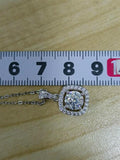 1Ct Square Cut Moissanite Pendant 925 Silver Necklace Sparkles Like Diamonds