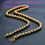 European Man Wedding Gift 24KT Chain Necklace NL33