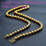 European Man Wedding Gift 24KT Chain Necklace NL33