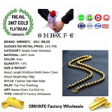 European Man Wedding Gift 24KT Chain Necklace NL33