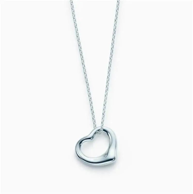 925 Sterling Silver Heart Necklace Pendant for Women