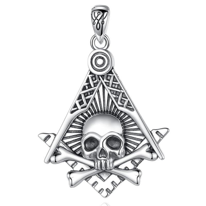 Eudora Masonic Skull Pendant Necklace