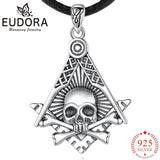Eudora Masonic Skull Pendant Necklace