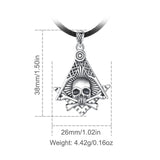 Eudora Masonic Skull Pendant Necklace