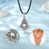 Eudora Masonic Skull Pendant Necklace