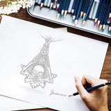 Eudora Masonic Skull Pendant Necklace