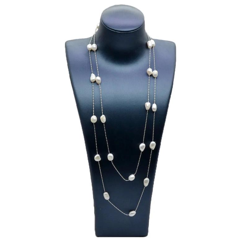 Baroque Freshwater Pearl Multicolor Long Necklace