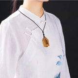 Sakyamuni Buddha Necklace Handicraft in Retro Pendant Box