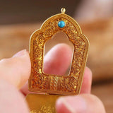 Sakyamuni Buddha Necklace Handicraft in Retro Pendant Box