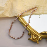 925 Silver Baroque Pearl Choker Necklace for Women