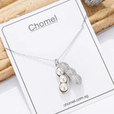 925 Silver Peanut Necklace Pearl Pendant for Women