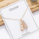 925 Silver Peanut Necklace Pearl Pendant for Women