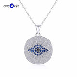 Sterling Silver Evil Eye Necklace with Zircon