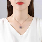Sterling Silver Evil Eye Necklace with Zircon