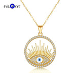 Evil Eye Pendant Necklace S925 Sterling Silver Zircon Necklace