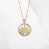 Evil Eye Pendant Necklace S925 Sterling Silver Zircon Necklace