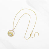 Evil Eye Pendant Necklace S925 Sterling Silver Zircon Necklace