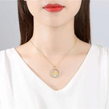 Evil Eye Pendant Necklace S925 Sterling Silver Zircon Necklace