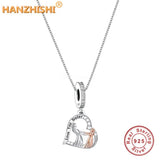 925 Silver Heart Love Necklace for Sister