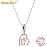 925 Silver Heart Love Necklace for Sister