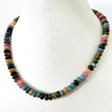 Rare 5*8MM Tourmaline Necklace Oval Natural Stone Jewelry Noble