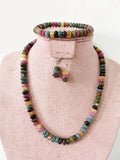 Rare 5*8MM Tourmaline Necklace Oval Natural Stone Jewelry Noble