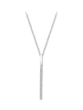 925 Silver Rhinestone Pendant Chain Necklace for Women