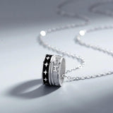 Ring Pendant Necklace Silver Long Chain Pendant Jewelry Men/Women