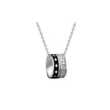 Ring Pendant Necklace Silver Long Chain Pendant Jewelry Men/Women
