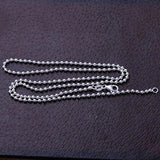925 Sterling Silver Beads Chain Long Necklace for Women Men 18-34 inch