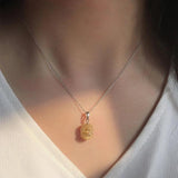 Rutilated Quartz Pixiu Brave Troops Charms Pendant Necklace